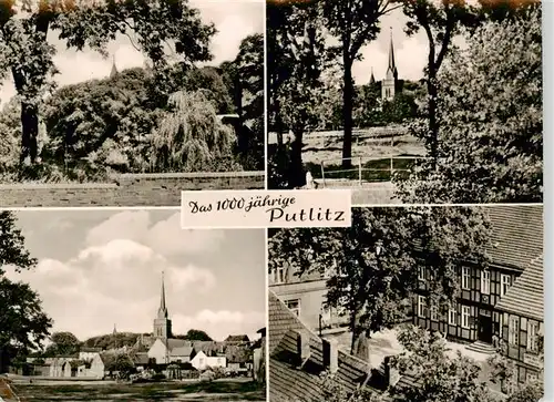 AK / Ansichtskarte  Putlitz Ortspartien Park Kirche Putlitz