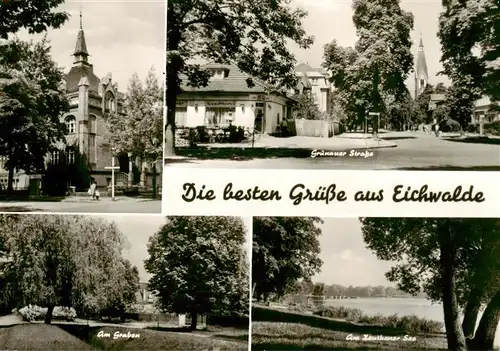 AK / Ansichtskarte  Eichwalde_Brandenburg Gruenauer Strasse Am Graben Am Zeuthaner See 