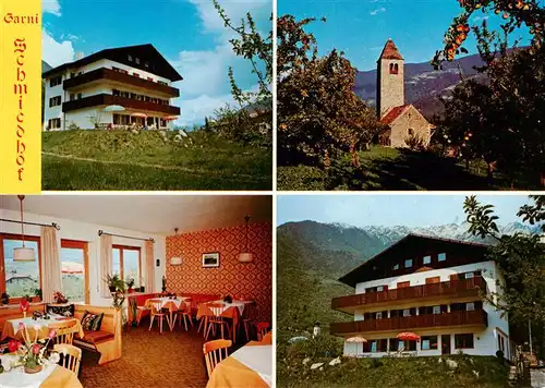 AK / Ansichtskarte  Naturns_Naturno_Suedtirol_IT Garni Schmiedhof Gastraum Kirche 