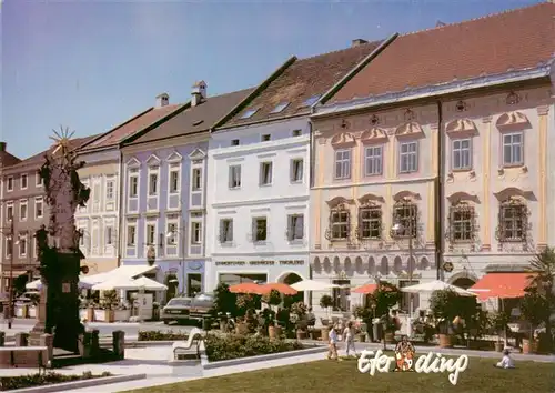 AK / Ansichtskarte  Eferding_Oberoesterreich_AT Stadtplatz mit Dreifaltigkeitssaeule 