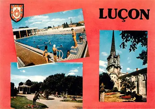 AK / Ansichtskarte  Lucon La piscine Le jardin Dumaine La cathedrale Notre Dame Lucon