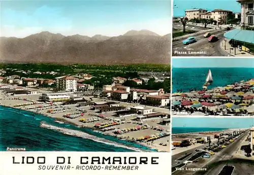 AK / Ansichtskarte  Lido_di_Camaiore_Toscana_IT Fliegeraufnahme Piazza Lemmetti Spiaggia Viali Lungomare 