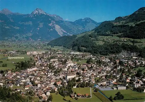 AK / Ansichtskarte  Naefels Fliegeraufnahme mit Sportzentrum Naefels
