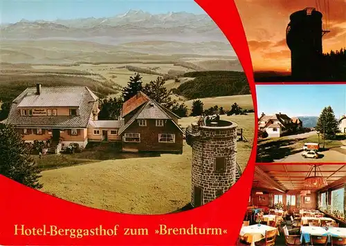 AK / Ansichtskarte  Furtwangen Hotel Berggasthof zum Brendturm an der Brend Gastraum Furtwangen