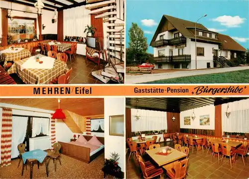 AK / Ansichtskarte 73879949 Mehren_Daun Gaststaette Pension Buergerstube Gastraeume Mehren Daun