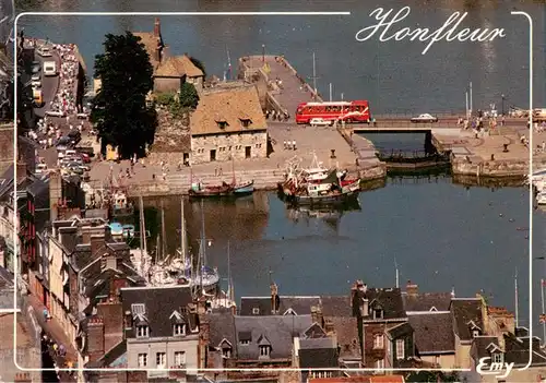 AK / Ansichtskarte  Honfleur Vue aerienne du vieux bassin Honfleur