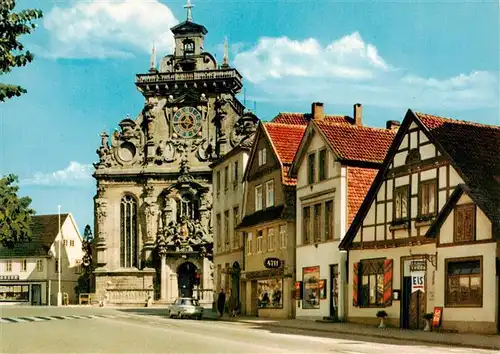 AK / Ansichtskarte  Bueckeburg Stadtkirche Langestrasse und Gasthaus Zur Falle Bueckeburg