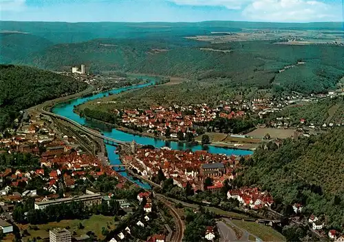 AK / Ansichtskarte  Wertheim_Main am Zusammenfluss von Main und Tauber Fliegeraufnahme  Wertheim Main