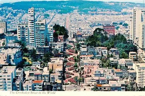 AK / Ansichtskarte 73880008 San_Francisco_California_USA the Crookedest Street in the World 