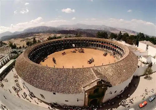 AK / Ansichtskarte  Malaga_Andalucia_ES Plaza de Toros de Rondo Fliegeraufnahme 