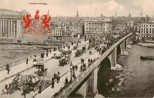 AK / Ansichtskarte  London__UK London Bridge Tucks Post Card Heraldie View Postcard No. 2175 