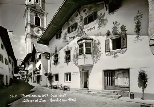 AK / Ansichtskarte 73880091 Castelrotto__Kastelruth_Suedtirol_IT Albergo al Lupo Gasthof zum Wolf Wandmalerei 