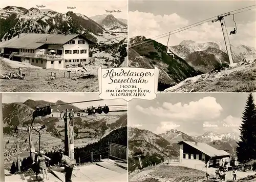 AK / Ansichtskarte  Bad_Hindelang Hindelanger Sesselbahn am Imberger Horn Allgaeuer Alpen Bergcafé Bad_Hindelang