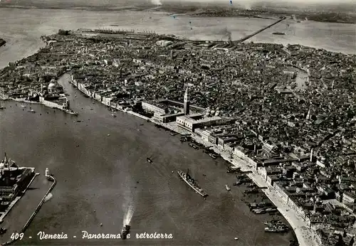 AK / Ansichtskarte  Venezia_Venedig Panorama e retroterra veduta aerea Venezia Venedig