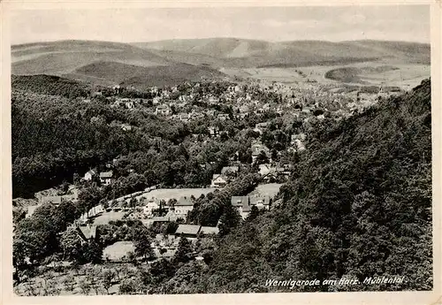 AK / Ansichtskarte  Wernigerode_Harz Panorama Muehlental Wernigerode Harz