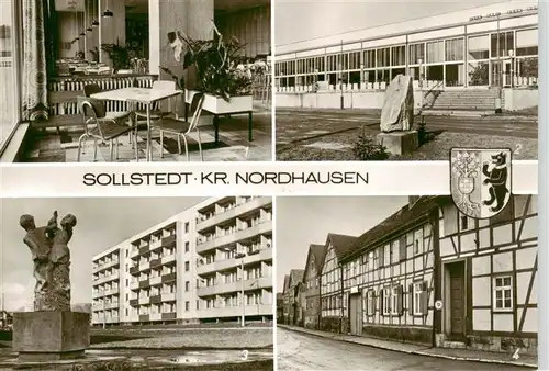 AK / Ansichtskarte 73880176 Sollstedt Betriebsgaststaette des Kaliwerkes Neubauwohnungen Dorfstrasse Sollstedt