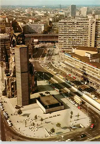 AK / Ansichtskarte  Berlin Gedaechtniskirche mit Hardenbergstrasse am Zoo Berlin