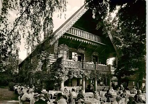 AK / Ansichtskarte  Wannsee Gaststaette Blockhaus Nikolskoe Freiterrasse Wannsee