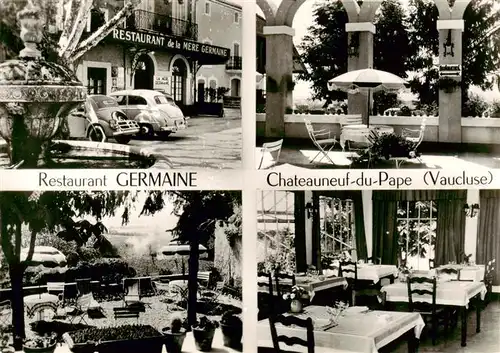 AK / Ansichtskarte  Chateauneuf-du-Pape_84_Vaucluse Restaurant La Mere Germaine Vue partielle 