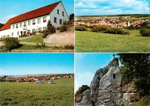 AK / Ansichtskarte  Dorfmerkingen Gasthaus Hirsch Panorama Felsenkirche Dorfmerkingen