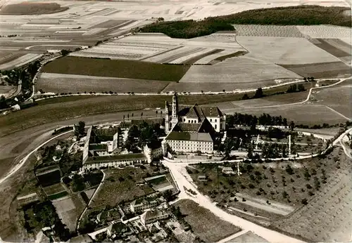AK / Ansichtskarte  Neresheim Fliegeraufnahme mit Kirche Neresheim