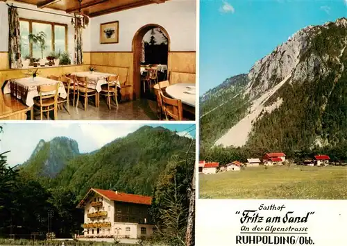 AK / Ansichtskarte  Ruhpolding Gasthof Pension Fritz am Sand Bayerische Alpen Ruhpolding