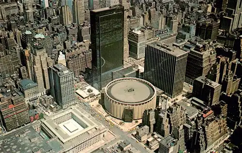 AK / Ansichtskarte  New_York_City Madison Square Garden Fliegeraufnahme New_York_City