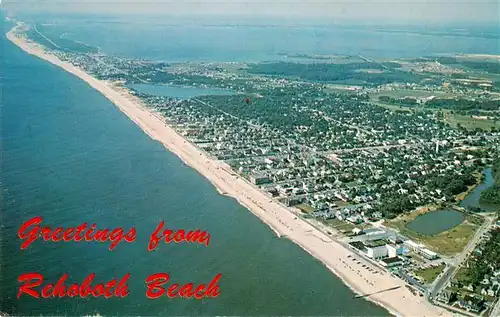 AK / Ansichtskarte  Rehoboth_Beach_Delaware_USA Lake Gerar Silver Lake Rehoboth Bay and Atlantic Ocean Fliegeraufnahme 