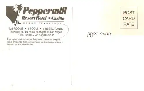 AK / Ansichtskarte 73880366 Las_Vegas_Nevada Peppermill Resort Hotel Casino 