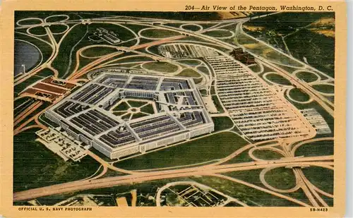 AK / Ansichtskarte 73880384 Washington__DC Air View of the Pentagon 