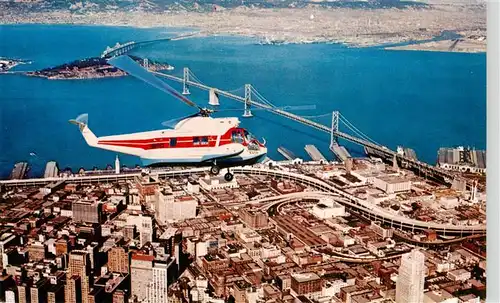 AK / Ansichtskarte 73880392 San_Francisco_California_USA and Oakland Helicopter Airlines 
