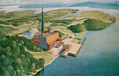 AK / Ansichtskarte  Buchanan_New_York_USA Artists conception of Con Edisons Indian Point Atomic Poser Plant 