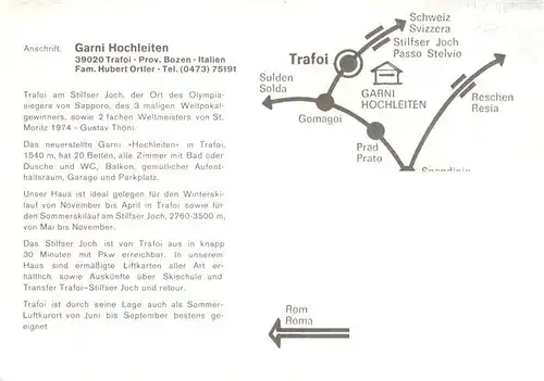 AK / Ansichtskarte  Trafoi_Stilfs_Suedtirol_IT Garni Hochleiten 