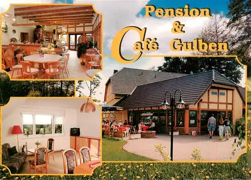 AK / Ansichtskarte 73880507 Gulben Pension und Cafe Gulben Gastraum Terrasse Gulben