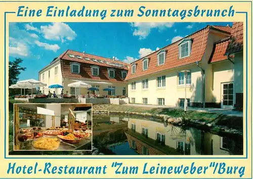 AK / Ansichtskarte 73880510 Burg_Kauper Hotel Restaurant Zum Leineweber Gastraum Burg Kauper