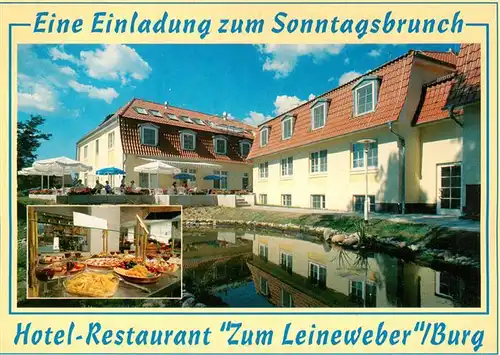 AK / Ansichtskarte  Burg_Kauper Hotel Restaurant Zum Leineweber Gastraum Burg Kauper