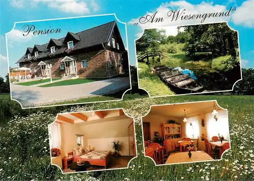 AK / Ansichtskarte  Saccassne Pension Am Wiesengrund Gastraeume Spreepartie Saccassne