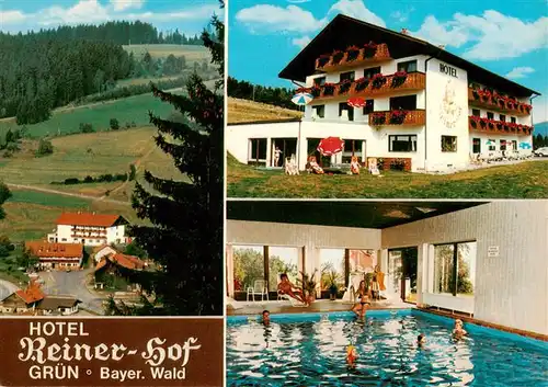 AK / Ansichtskarte  Gruen_St_Englmar Hotel Reiner Hof Panorama Hallenbad Gruen_St_Englmar