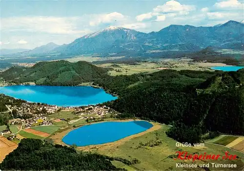 AK / Ansichtskarte  Klopeinersee_Kaernten_AT Fliegeraufnahme mit Kleinsee und Turnersee 