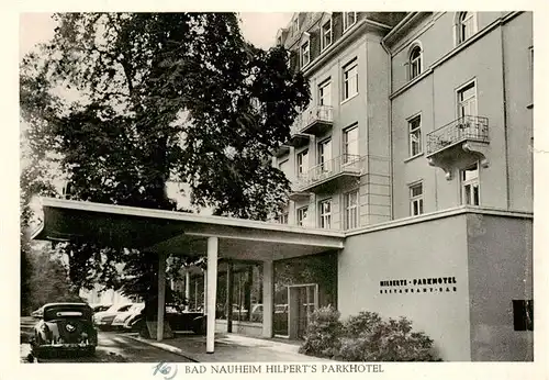 AK / Ansichtskarte  Bad_Nauheim Hilperts Parkhotel Eingang Bad_Nauheim