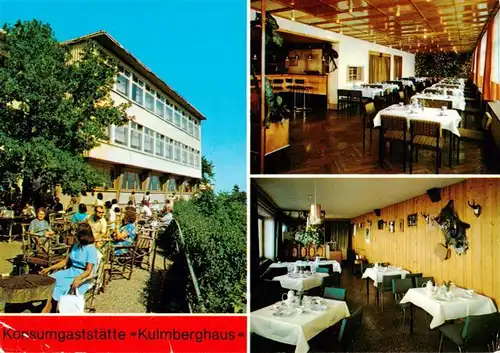 AK / Ansichtskarte  Saalfeld_Saale Konsumgaststaette Kulmberghaus Gnomenbar Jaegerstube Saalfeld_Saale