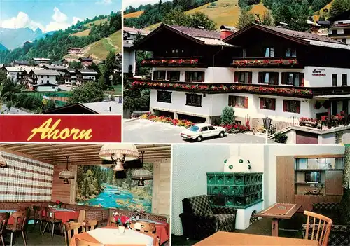 AK / Ansichtskarte 73880737 Hinterglemm_Saalbach Pension Ahorn Ortsansicht Hinterglemm_Saalbach