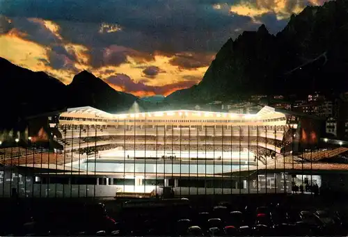 AK / Ansichtskarte  Cortina_d_Ampezzo_IT Stadio Olimpico del Ghiaccio notturno 