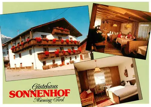 AK / Ansichtskarte  Mieming Gaestehaus Sonnenhof Gastraum Fremdenzimmer Mieming