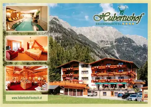 AK / Ansichtskarte 73880796 Leutasch_Tirol_AT Erlebnishotel Hubertushof Hallenbad Fremdenzimmer Restaurant Alpen 