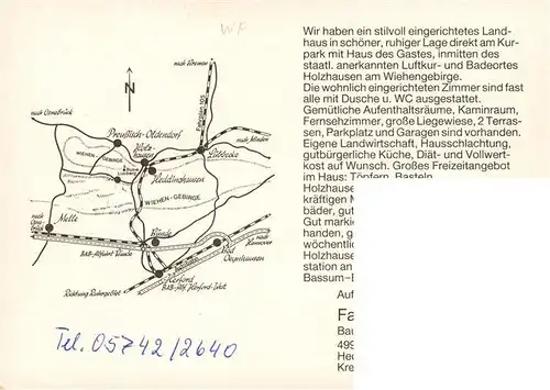 AK / Ansichtskarte  Bad_Holzhausen_Luebbecke_Preussisch_Oldendorf_NRW Landhaus Roescher Gastraum Kaminzimmer Garten 