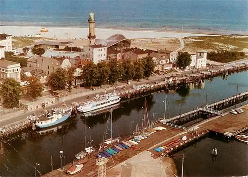 AK / Ansichtskarte  Warnemuende_Ostseebad Alter Strom Fliegeraufnahme Warnemuende_Ostseebad