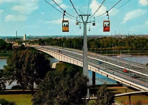 AK / Ansichtskarte  Koeln__Rhein Zoobruecke mit Rheinseilbahn 