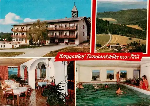 AK / Ansichtskarte  Kolmberg_Sankt_Englmar Berggasthof Bernhardshoehe Gaststube Hallenbad Kolmberg_Sankt_Englmar