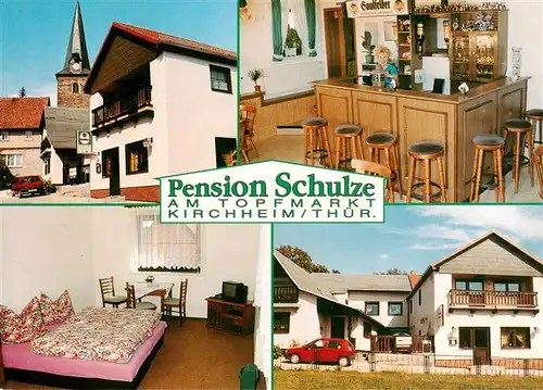 AK / Ansichtskarte 73880884 Kirchheim_Arnstadt Pension Schulze Bar Zimmer  Kirchheim_Arnstadt